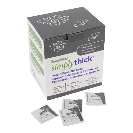 Simply Thick - SimplyThick Easy Mix - STIND300L1 -  Food and Beverage Thickener  4 oz. Individual Packet Unflavored Gel IDDSI Level 1 Slightly Thick