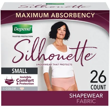 Kimberly Clark - Depend Silhouette - 51449 - Female Adult Absorbent Underwear Depend Silhouette Pull On with Tear Away Seams Small Disposable Heavy Absorbency