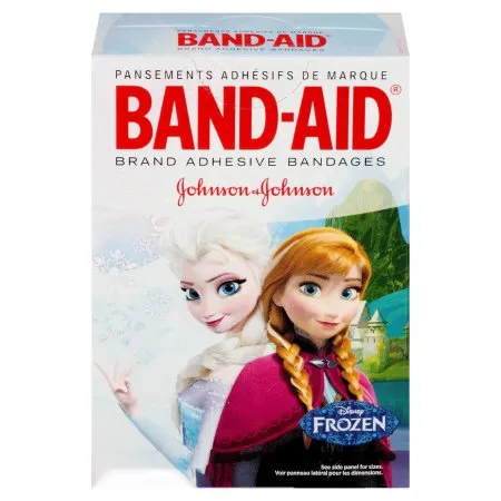 J&J - Band-Aid - 38137116317 - Adhesive Strip Band-Aid 3/4 X 3 Inch / 5/8 X 2-1/4 Inch Plastic Rectangle Kid Design (Frozen) Sterile