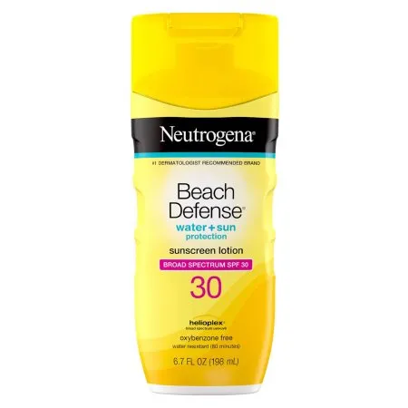 J & J Sales - Neutrogena Beach DefenseWater + Sun Protection - 08680087271 - Sunscreen Neutrogena Beach Defensewater + Sun Protection Spf 30 Lotion 6.7 Oz. Bottle