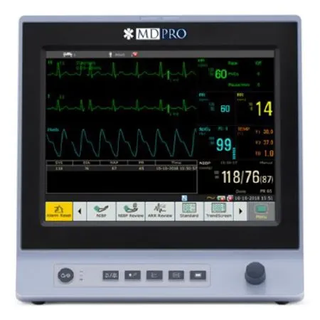 EdanUSA & MDPro - MDPro 6000 - MDPRO6000.CO - Patient Monitor With Co2 Mdpro 6000 Gas And Monitor Vitals Type 3/5 Lead Ecg, Nibp, Pulse Rate, Spo2, Temperature Ac Power / Battery Operated
