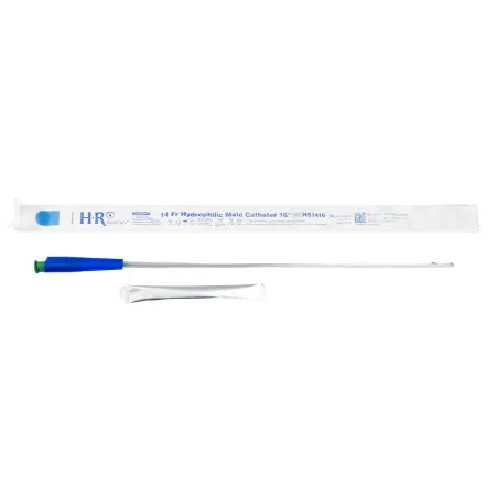 HR Pharmaceuticals - HS1416 - TruCath Urethral Catheter TruCath Straight Tip Hydrophilic Coated PVC 14 Fr. 16 Inch