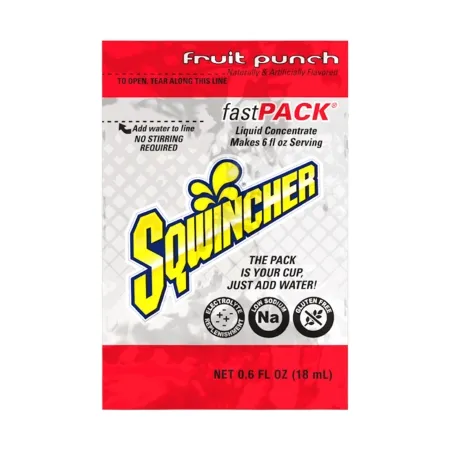 Kent Precision Foods - Sqwincher Fast Pack - 159015305 -  Oral Electrolyte Solution  Fruit Punch Flavor 0.6 oz. Electrolyte