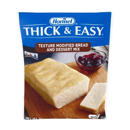 Hormel Foods - Thick & Easy Texture Modified Bread & Dessert Mix - 118519 - Food and Beverage Thickener Thick & Easy Texture Modified Bread & Dessert Mix 10.6 oz. Pouch Bread / Dessert Flavor Powder IDDSI Level 4 Extremely Thick/Pureed