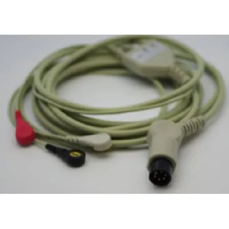 Edanusa & Mdpro - 2340s - Ecg Cable 3 Lead Snap Head 45 Degree Angle For Use With Criticare Datascope 602a-A, Poet 2