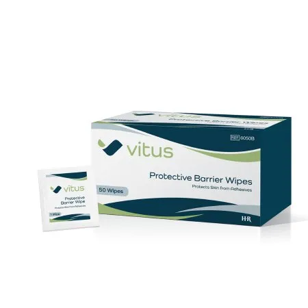 HR Pharmaceuticals - Vitus - 6050B - Skin Barrier Wipe Vitus Ipa / Water / Ethyl Alcohol / Ethyl Ester Copolymer / Acetyl Tributyl Citrate Individual Packet Nonsterile