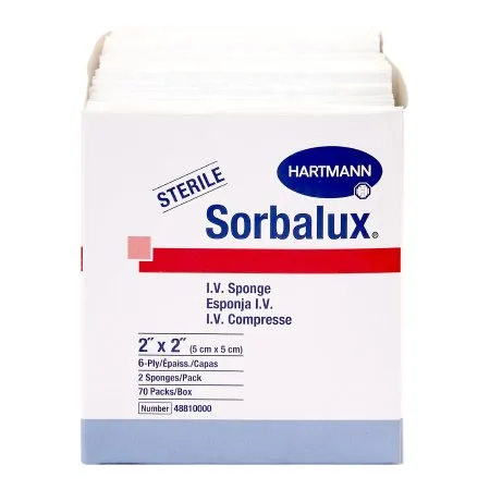 Hartmann - Sorbalux - 48810000 -  I.V. Sponge  2 X 2 Inch Sterile 6 Ply