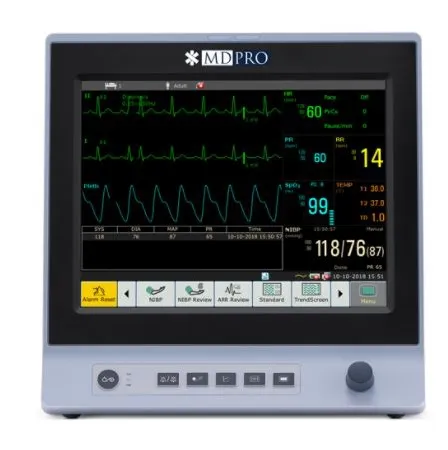 EdanUSA & MDPro - MedPro 6000 - MDPRO6000-G2.P - Patient Monitor Medpro 6000 Monitoring Ecg, G2 Co2, Hr, Nibp, Pulse Rate, Spo2, Temperature Battery Operated