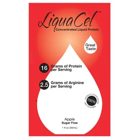 Global Health Products - LiquaCel - GH89 - Oral Supplement Liquacel Apple Flavor Liquid 1 Oz. Individual Packet