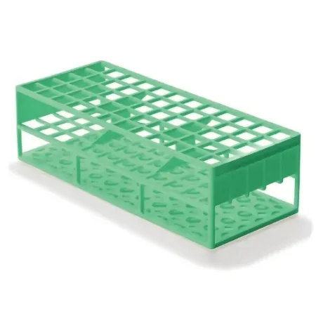 Market Lab - 1882-GN - Heavy-duty Test Tube Rack 60 Place 17 Mm Tube Size Green 2-3/4 X 3-7/8 X 9-2/5 Inch