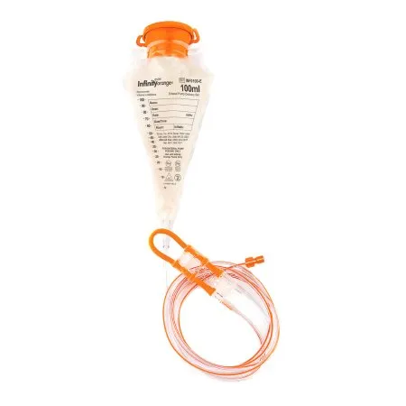 Zevex - Infinity Orange - INF0100-E - Enteral Feeding Pump Bag Set with ENFit Connector Infinity Orange 100 mL Silicone NonSterile ENFit Connector
