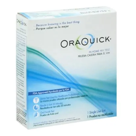 Orasure Technologies - 1001-0340 - OraQuick In-Home HIV test Rapid Test Kit HIV Detection Saliva Sample Retail Version 6tests-bx