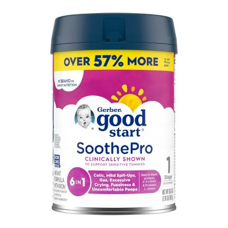 Nestle Healthcare Nutrition - Gerber Good Start SoothePro - 005000049499 - Infant Formula Gerber Good Start Soothepro Unflavored 30.6 Oz. Canister Powder Fussiness / Gas / Crying