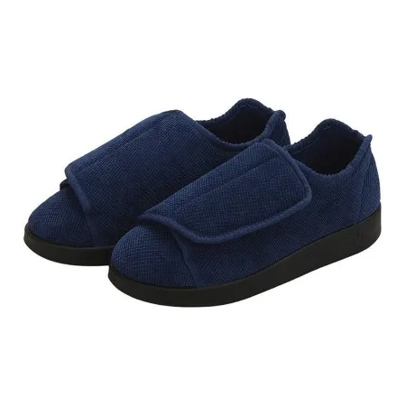 Silverts Adaptive - SV15100_SVNVB_6 - Slippers Silverts Size 6 / 2x-wide Navy Blue Easy Closure