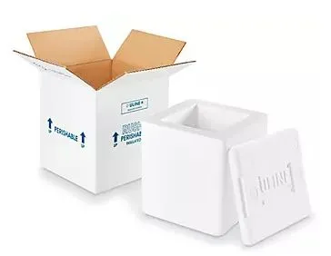 Uline - S-22602 - Insulated Shipping Kit 5 X 6 X 6-1/2 Inch Inside, 7-1/2 X 8-1/2 X 9 Inch Outside Dimensions