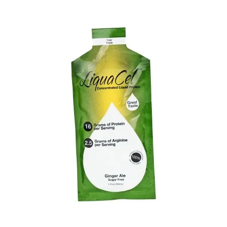 Global Health Products - LiquaCel - GH112B - Oral Supplement Liquacel Ginger Ale Flavor Liquid 1 Oz. Individual Packet