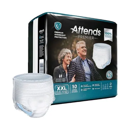 Attends Healthcare Products - Attends Premier - ALI-UW50 - Unisex Adult Absorbent Underwear Attends Premier Pull On With Tear Away Seams 2x-large Disposable Heavy Absorbency