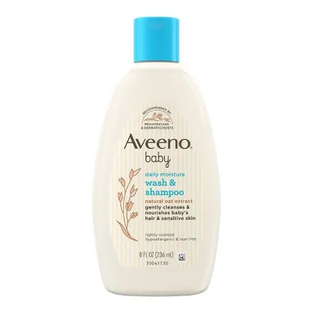J & J Sales - Aveeno Baby - 38137003665 - Baby Shampoo And Body Wash Aveeno Baby 8 Oz. Flip Top Bottle Light Scent