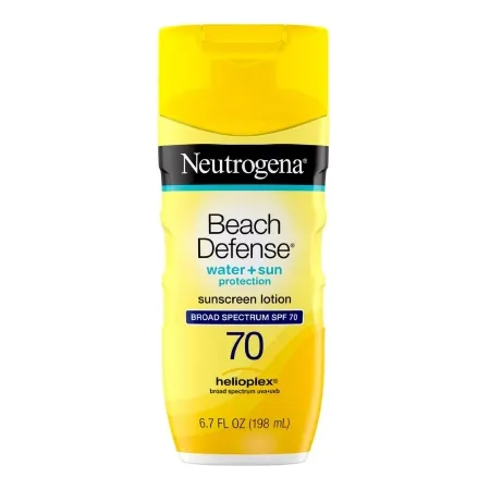 J & J Sales - Neutrogena Beach Defense - 08680087272 - Sunscreen Neutrogena Beach Defense Spf 70 Lotion 6.7 Oz. Bottle
