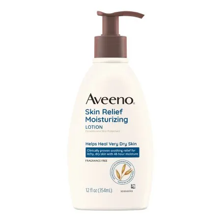 J & J Sales - Aveeno Skin Relief - 38137001579 - Hand And Body Moisturizer Aveeno Skin Relief 12 Oz. Pump Bottle Unscented Lotion