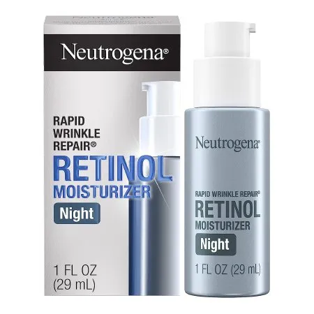 J & J Sales - Neutrogena Rapid Wrinkle Repair Night - 07050102122 - Facial Moisturizer Neutrogena Rapid Wrinkle Repair Night 1 Oz. Pump Bottle Unscented Lotion