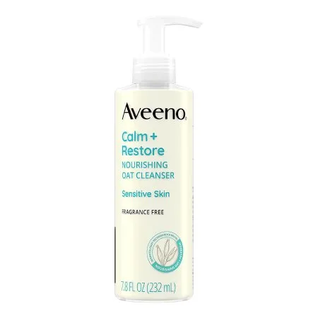 J & J Sales - Aveeno Calm+Restore - 38137119181 - Facial Cleanser Aveeno Calm+restore Liquid 7.8 Oz. Pump Bottle Unscented