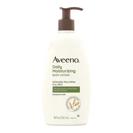 J & J Sales - Aveeno Daily Moisturizing - 38137003844 - Hand And Body Moisturizer Aveeno Daily Moisturizing 18 Oz. Pump Bottle Unscented Lotion