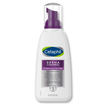 Galderma Laboratories - Cetaphil Derma Control Oil Removing - 30299393118 - Facial Cleanser Cetaphil Derma Control Oil Removing Foaming 8 Oz. Pump Bottle Gentle Scent