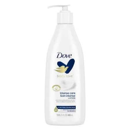 Dot Foods - Dove Body Love Intense Care - 01111103096 - Hand And Body Moisturizer Dove Body Love Intense Care 13.5 Oz. Pump Bottle Scented Lotion
