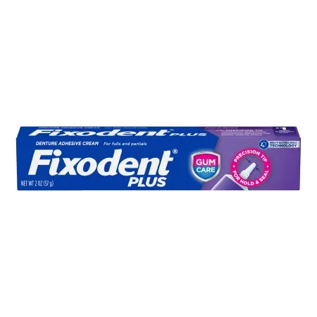 Procter & Gamble - Fixodent Plus Gum Care - 07666030021 - Denture Adhesive Fixodent Plus Gum Care Cream 2 Oz.