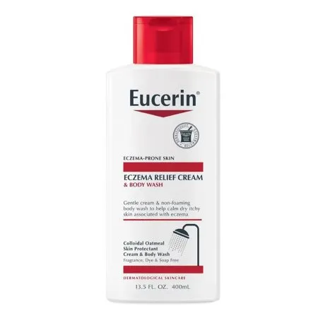 Beiersdorf - Eucerin Eczema Relief - 07214002603 - Body Wash Eucerin Eczema Relief Cream 13.5 Oz. Bottle Unscented
