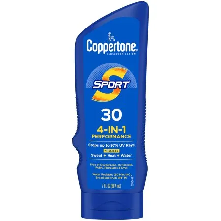 Beiersdorf - Coppertone Sport 4-In-1 Performance - 07214002761 - Sunscreen Coppertone Sport 4-in-1 Performance Spf 30 Lotion 7 Oz. Tube