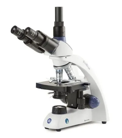 Globe Scientific - BioBlue - EBB-4253 - Bioblue Compound Microscope Trinocular Head Semi-plan 4x, 10x, S40x, S100x Oil Immersion 100 To 250vac Mechanical Stage With X-y Translation Stage