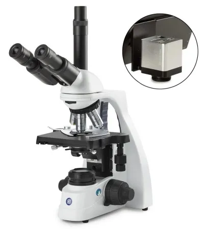 Globe Scientific - bScope - EBS-1153-EPLI-HDS - Bscope Compound Microscope Bundle Trinocular Head E-plan Ios 4x, 10x, S40x, S100x Oil Immersion 120 To 240v Rackless Mechanical Stage