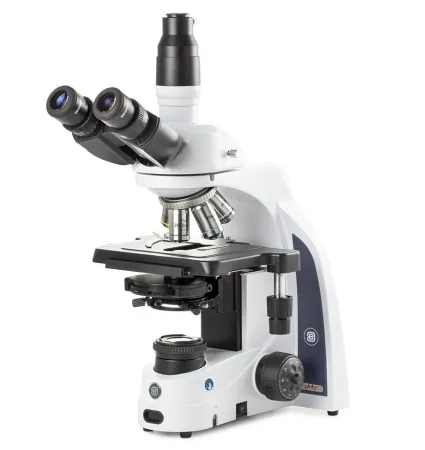 Globe Scientific - iScope - EIS-1153-PLPHI - Iscope Compound Microscope Siedentopf Type Trinocular Head Plan Ph Ios 10x, 20x, S40x, X100x Oil Immersion Rackless Mechanical Stage With Integrated X-y Stage