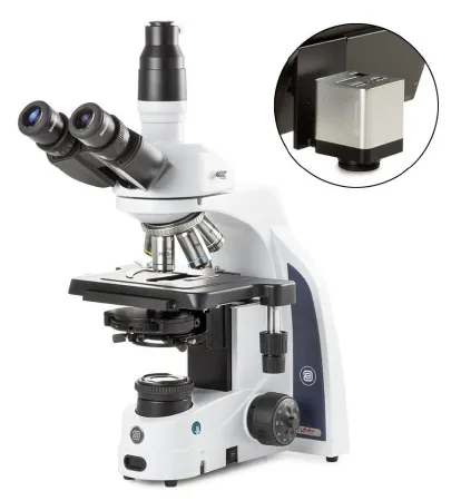 Globe Scientific - iScope - EIS-1153-PLPHI-HDS - Iscope Compound Microscope Bundle Siedentopf Type Trinocular Head Plan Ph Ios 10x, 20x, S40x, X100x Oil Immersion Rackless Mechanical Stage With Integrated X-y Stage
