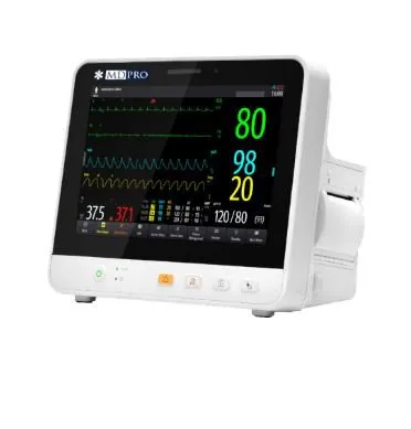 MDPro - GP.N - Guardian Plus 10" Patient Monitor with Masimo Spo2 Standard Configuration with 3-5 Lead ECG Nellcor SET Spo2 NIBP Respiration Temperature PR and HR HL7 Printer and Remote View -DROP SHIP ONLY-
