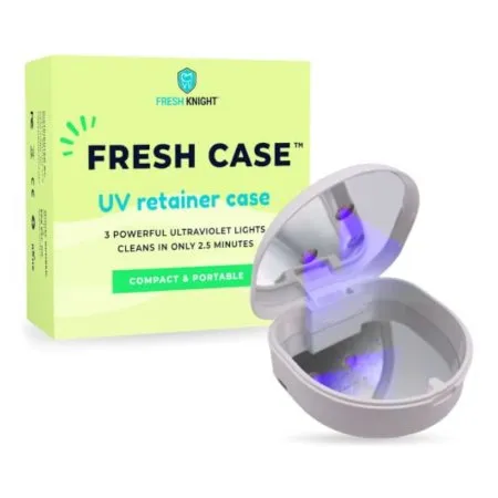 Intrinsic Brands - Fresh Knight - FK-UVRC-W - Retainer / Mouth Guard Case Fresh Knight For Retainers, Mouth Guards, Dentures