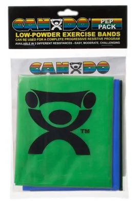 Fabrication Enterprises - 10-5282 - CanDo Low Powder Exercise Band Pep Pack - Moderate with  and  band
