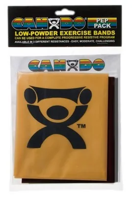 Fabrication Enterprises - CanDo - 10-5284 -  Low Powder Exercise Band Pep Pack Challenging with  and  band