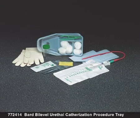 Bard - Bard Bilevel - 772416 - Intermittent Catheter Tray Bard Bilevel Urethral 16 Fr. Without Balloon Pvc
