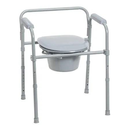 Medical Group Care - MGC Health - IT000064 - 3-in-1 Commode Chair Mgc Health Padded Fixed Arms With Backrest 350 Lbs. Weight Capacity