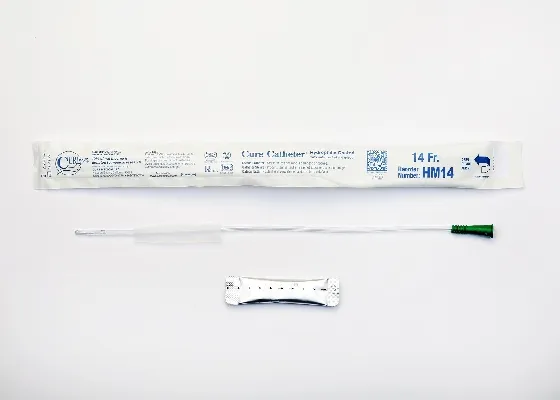 Convatec - From: HM12 To: HM16  Cure CatheterMale 12 French Hydrophilic Coated Sterile Intermittent Urinary Catheter, 16"