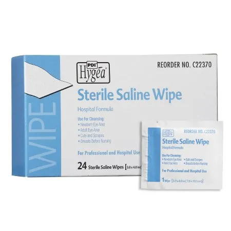 PDI - Professional Disposables - Hygea - C22370 - Professional Disposables  Saline Wipe  Individual Packet Saline Unscented 24 Count