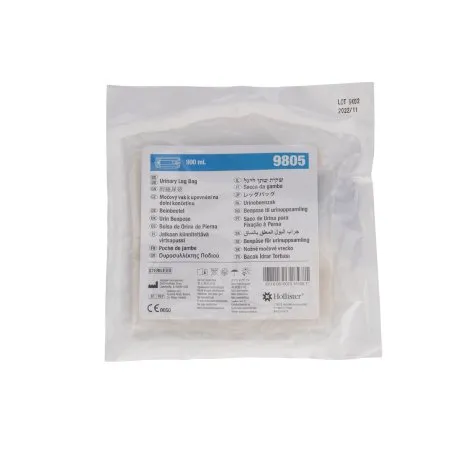 Hollister - 9805 - Urinary Leg Bag Hollister Anti-Reflux Valve Sterile 900 mL Vinyl
