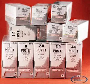 J & J Healthcare Systems - PDS II - Z824G - Absorbable Suture With Needle Pds Ii Polydioxanone Pc-5 3/8 Circle Precision Conventional Cutting Needle Size 3 - 0 Monofilament