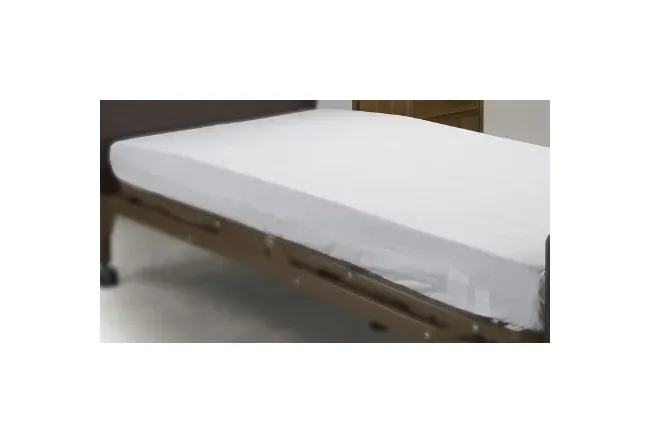 Drive Medical - 15030HBL - Bed Sheet Fitted Sheet 36 X 80 X 6 Inch White Cotton / Polyester Reusable