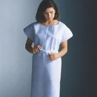 Graham Medical Products - 70226N - Patient Exam Gown Medium / Large Blue Disposable