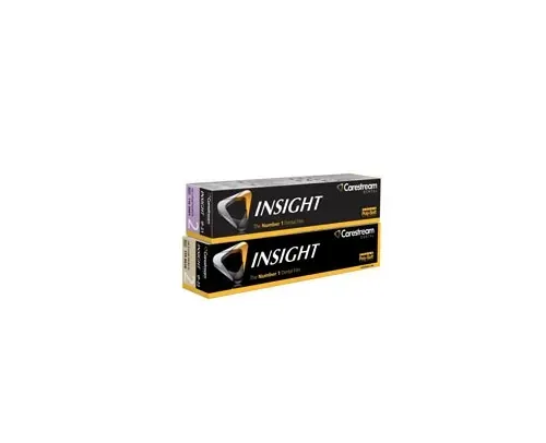 Carestream America - From: 1539931 To: 1560390 - Carestream INSIGHT Intraoral film, IP 22C, Size 2, 2 film Super Poly Soft Packets with ClinAsept barrier. 100/bx