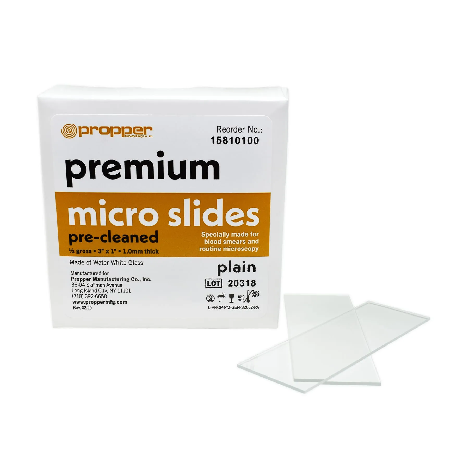 Propper - From: 15810100 To: 15812100 - Manufacturing Premium Microscope Slides